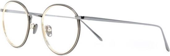 Linda Farrow Comber bril met rond montuur Zilver