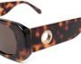 Linda Farrow Lola zonnebril met schildpadschild design Bruin - Thumbnail 3