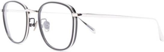 Linda Farrow Maco bril met rond montuur Zwart