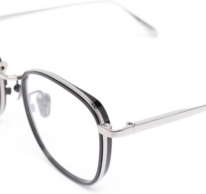 Linda Farrow Maco bril met rond montuur Zwart