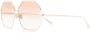 Linda Farrow Margot zonnebril met oversized montuur Beige - Thumbnail 2