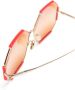 Linda Farrow Margot zonnebril met oversized montuur Rood - Thumbnail 3