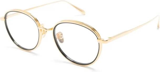 Linda Farrow Moss bril met rond montuur Goud