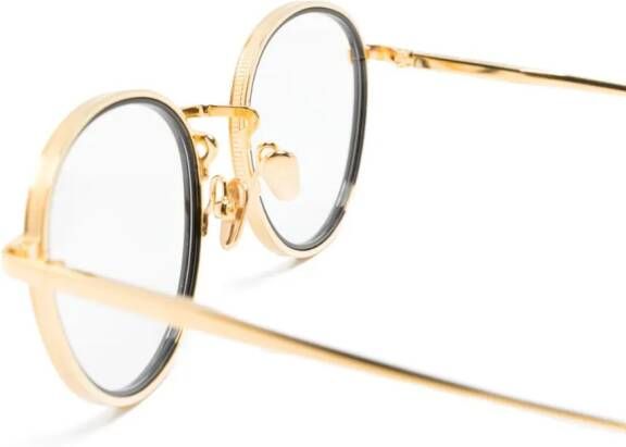 Linda Farrow Moss bril met rond montuur Goud