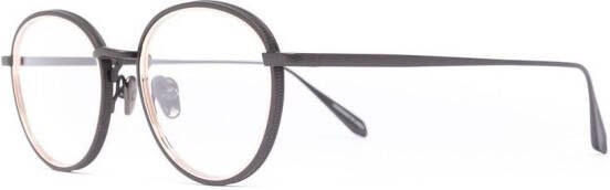Linda Farrow Moss bril met rond montuur Zwart