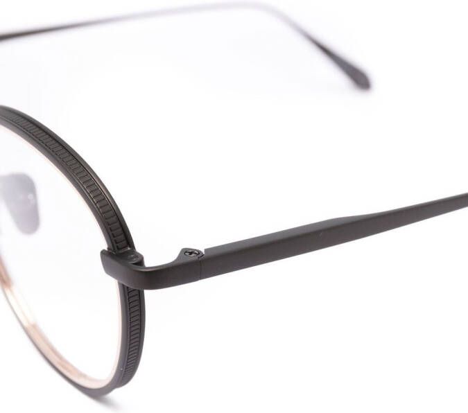 Linda Farrow Moss bril met rond montuur Zwart