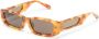 Linda Farrow Talia zonnebril met rechthoekig montuur Bruin - Thumbnail 2