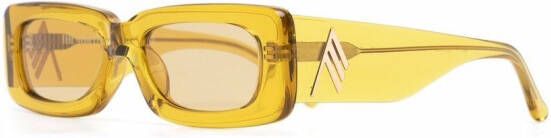 Linda Farrow x Attico zonnebril met rechthoekig montuur Goud