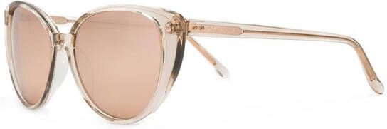Linda Farrow zonnebril met cat-eye montuur Roze