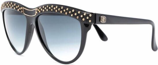 Linda Farrow Zonnebril met cat-eye montuur Zwart