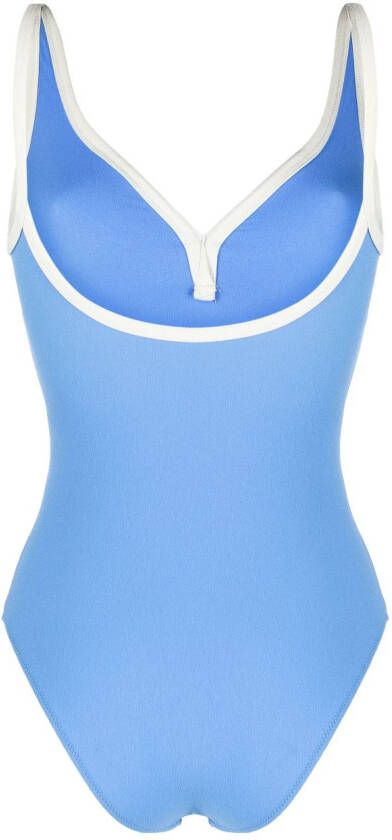 Lisa Marie Fernandez Badpak met contrasterende afwerking Blauw