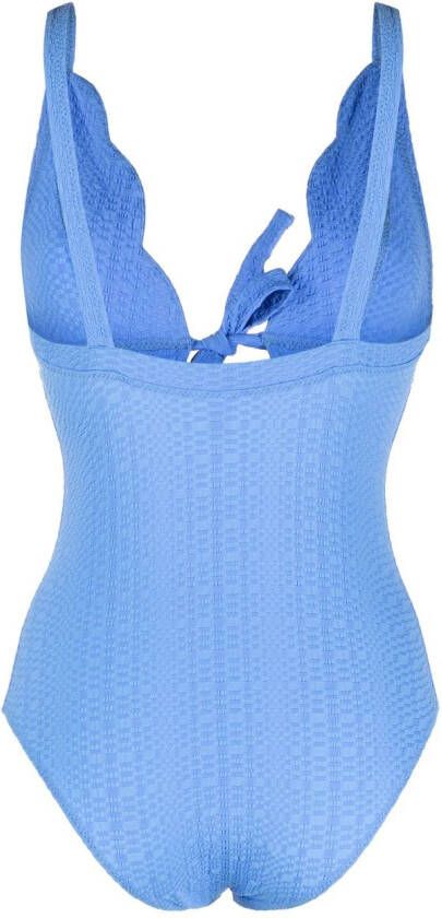 Lisa Marie Fernandez Badpak met strikdetail Blauw