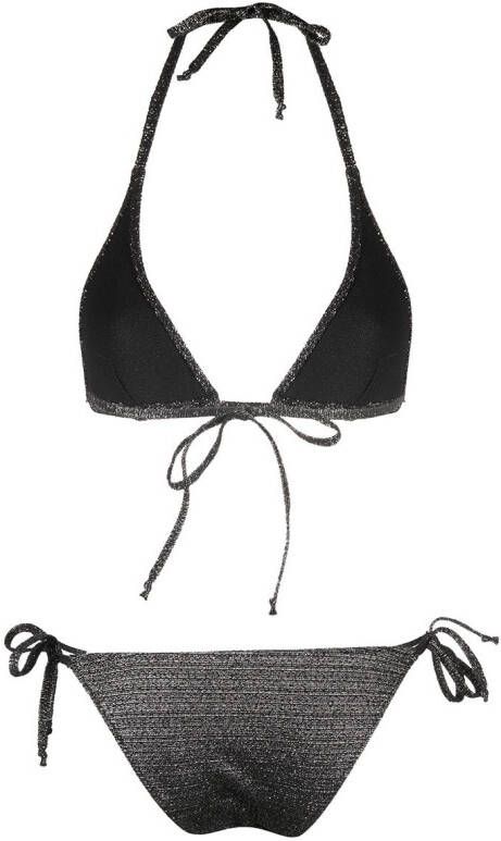 Lisa Marie Fernandez Lurex bikini Zwart