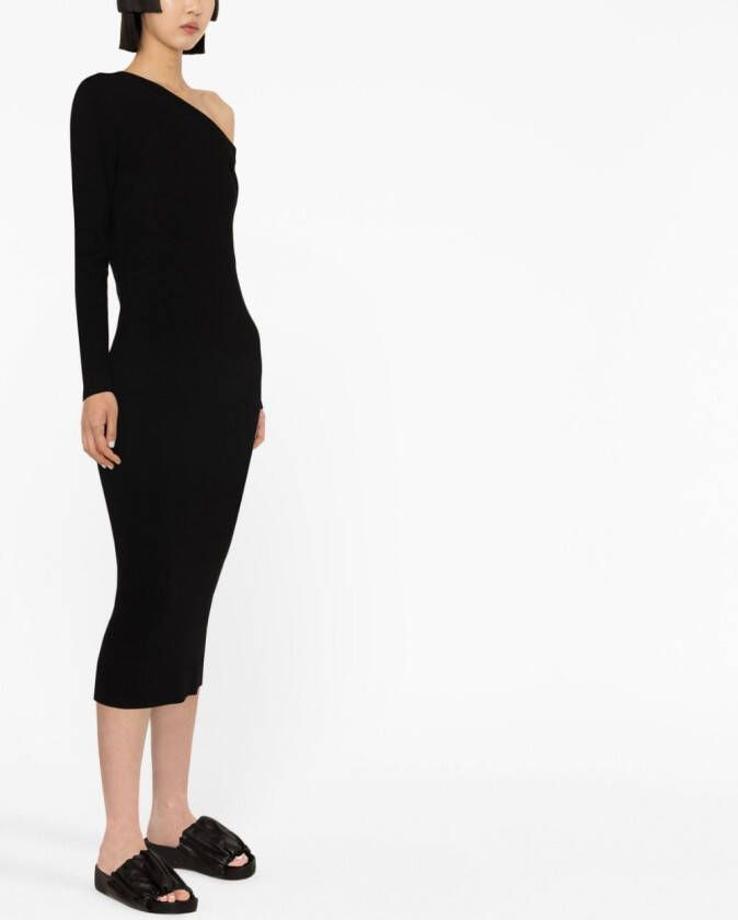 Lisa Yang Kitty kasjmier midi-jurk Zwart