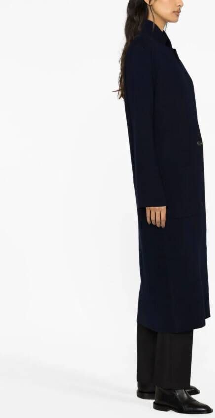 Lisa Yang Mantel met enkele rij knopen Blauw