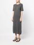 Lisa Yang Midi-jurk met korte mouwen Grijs - Thumbnail 3