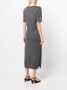 Lisa Yang Midi-jurk met korte mouwen Grijs - Thumbnail 4
