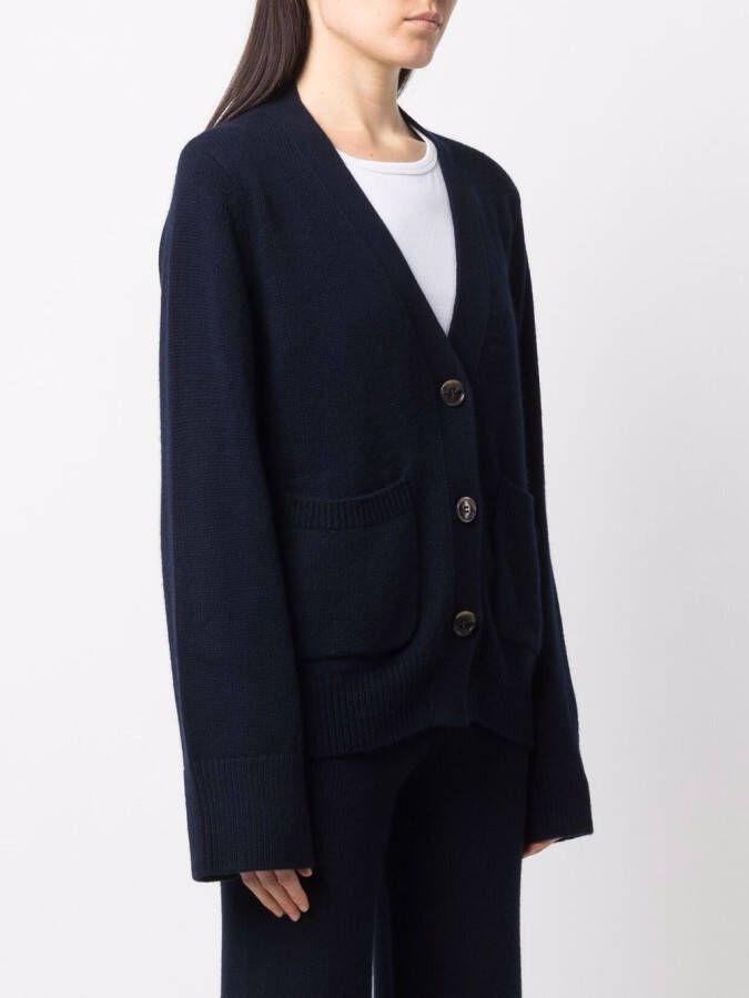 Lisa Yang Vest met V-hals Blauw