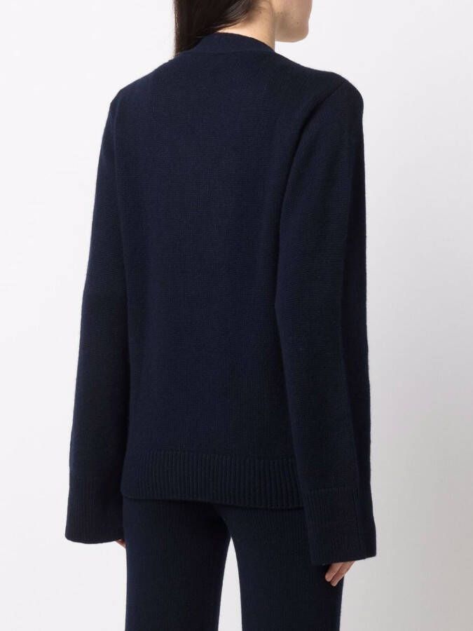 Lisa Yang Vest met V-hals Blauw