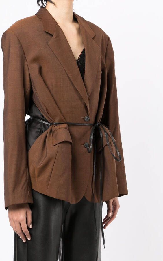 LITKOVSKA Blazer met colourblocking Bruin