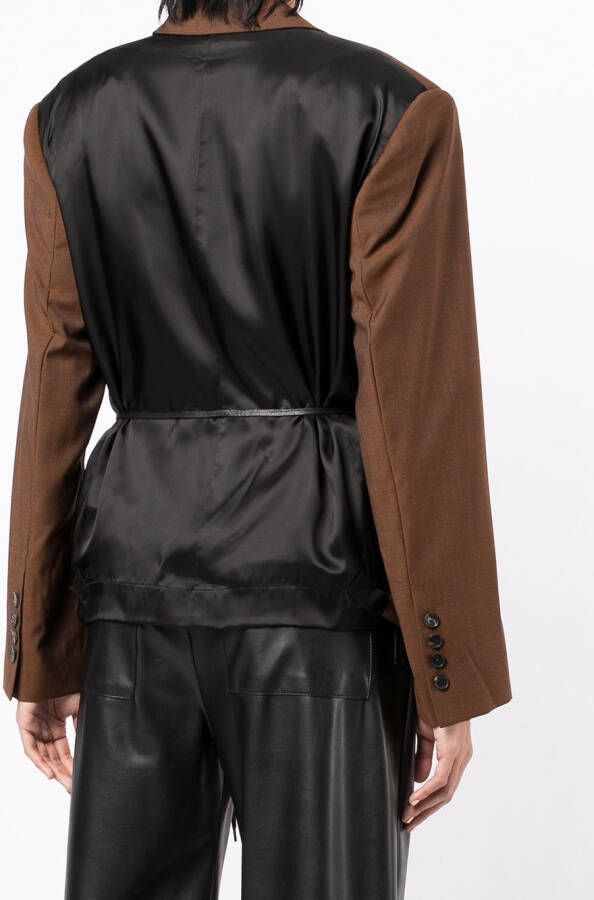 LITKOVSKA Blazer met colourblocking Bruin