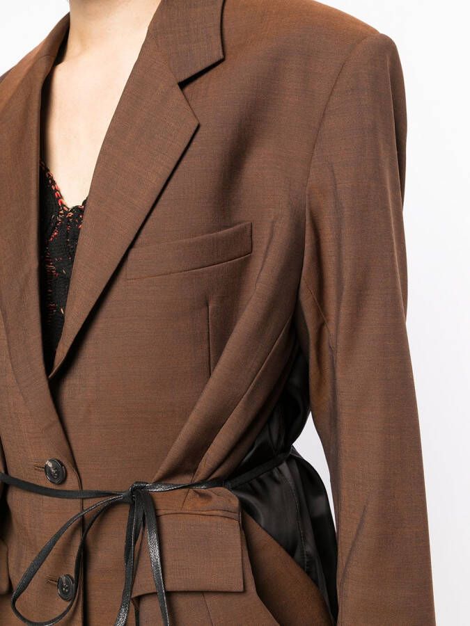 LITKOVSKA Blazer met colourblocking Bruin