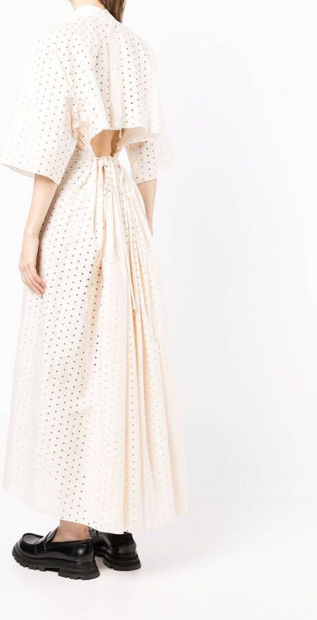 LITKOVSKA Geperforeerde midi-jurk Wit
