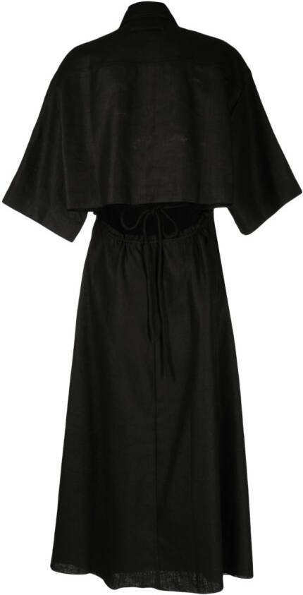 LITKOVSKA Linnen jurk Zwart