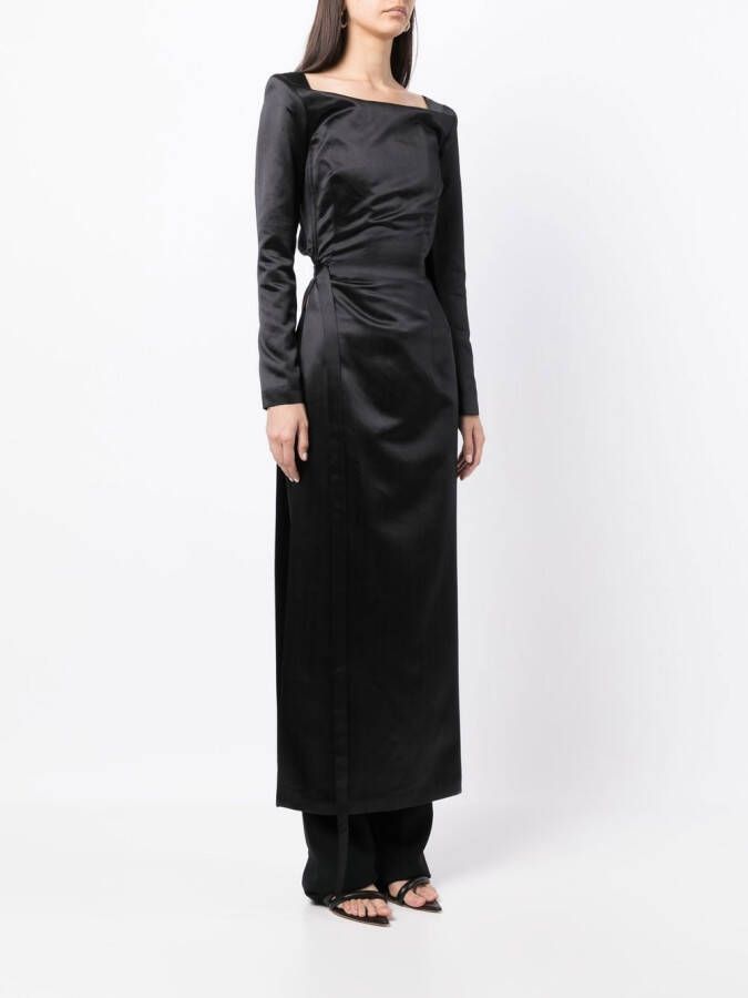 LITKOVSKA Maxi-jurk met veters Zwart