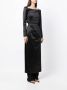 LITKOVSKA Maxi-jurk met veters Zwart - Thumbnail 4
