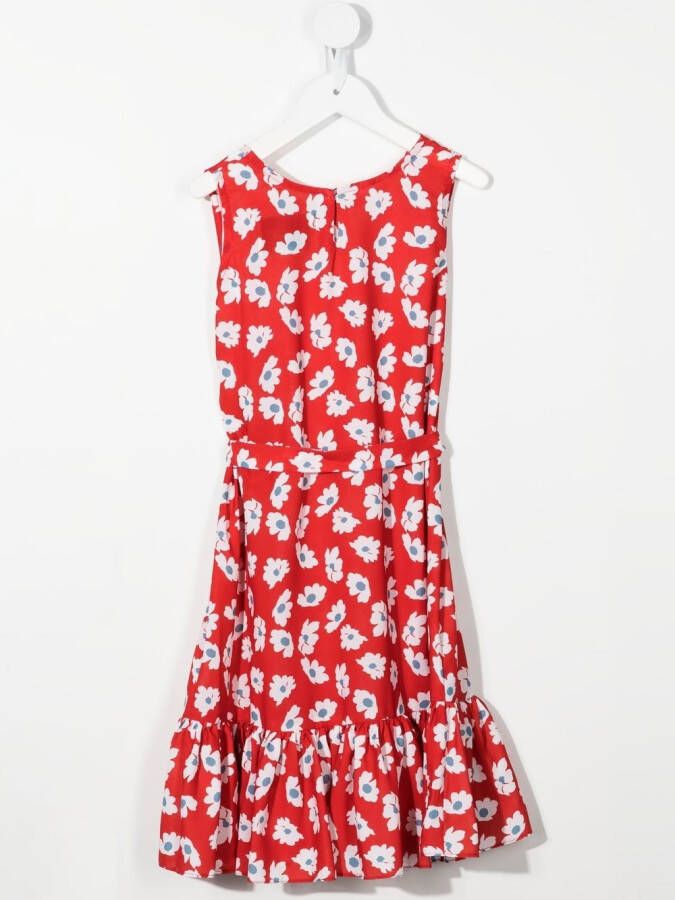 Little Bambah Mouwloze midi-jurk Rood