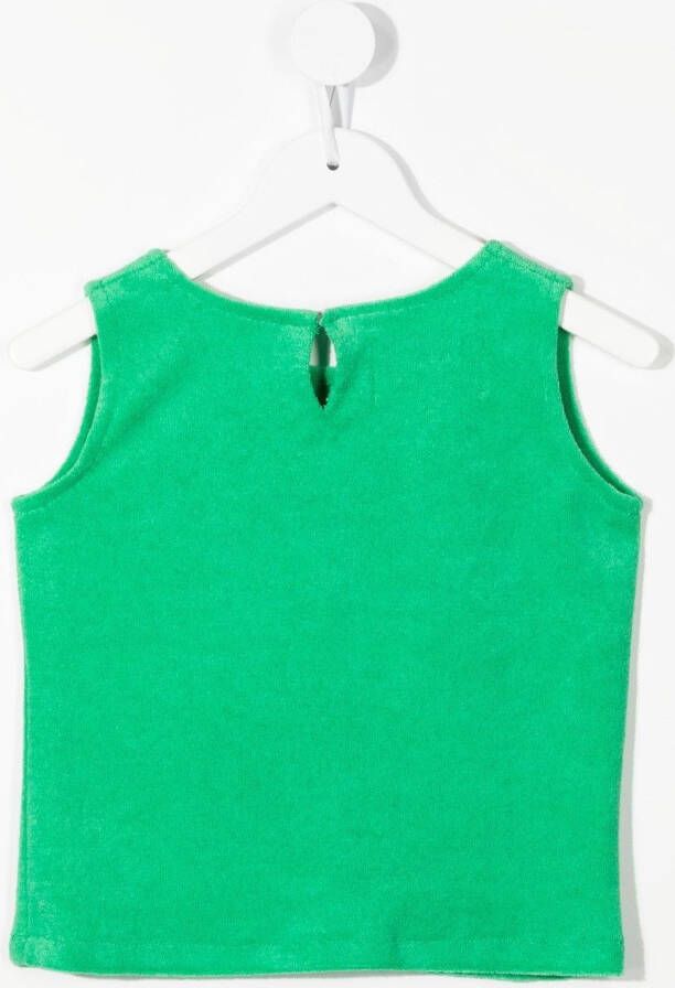 Little Bambah Terry cropped tanktop Groen