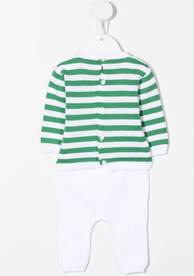 Little Bear Gestreepte pyjama Groen
