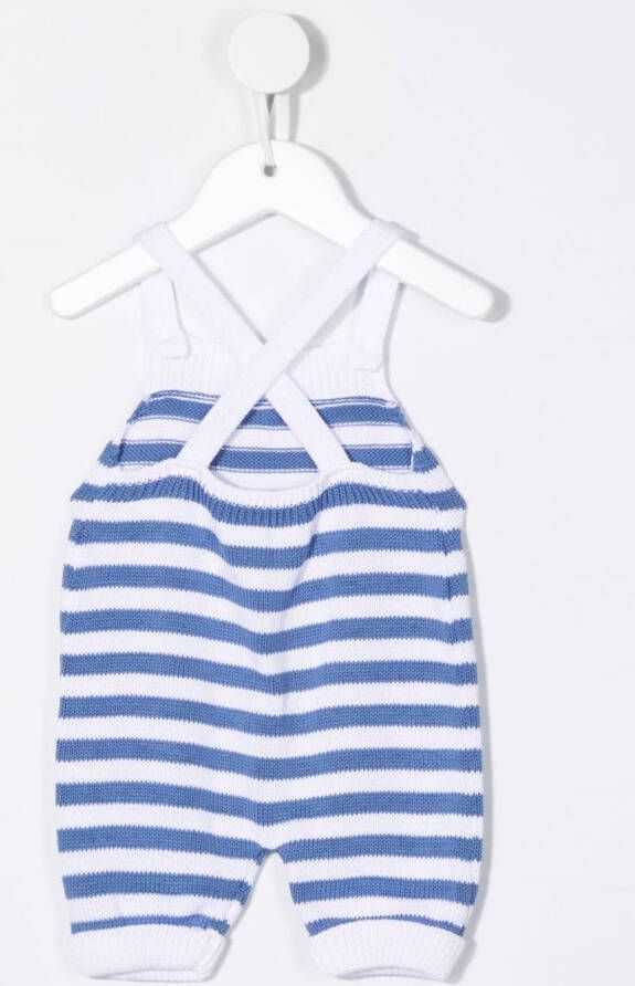 Little Bear Gestreepte romper Wit