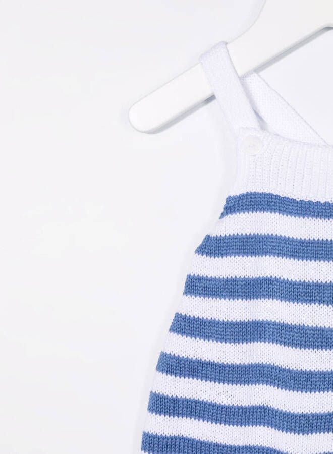 Little Bear Gestreepte romper Wit