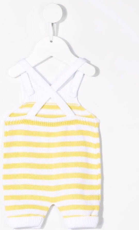 Little Bear Gestreepte romper Wit
