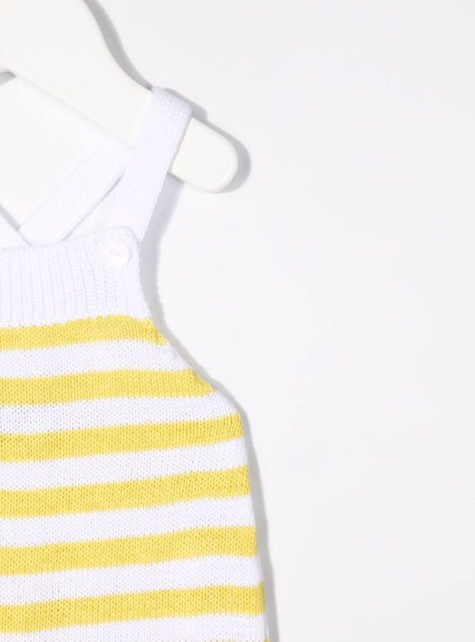 Little Bear Gestreepte romper Wit