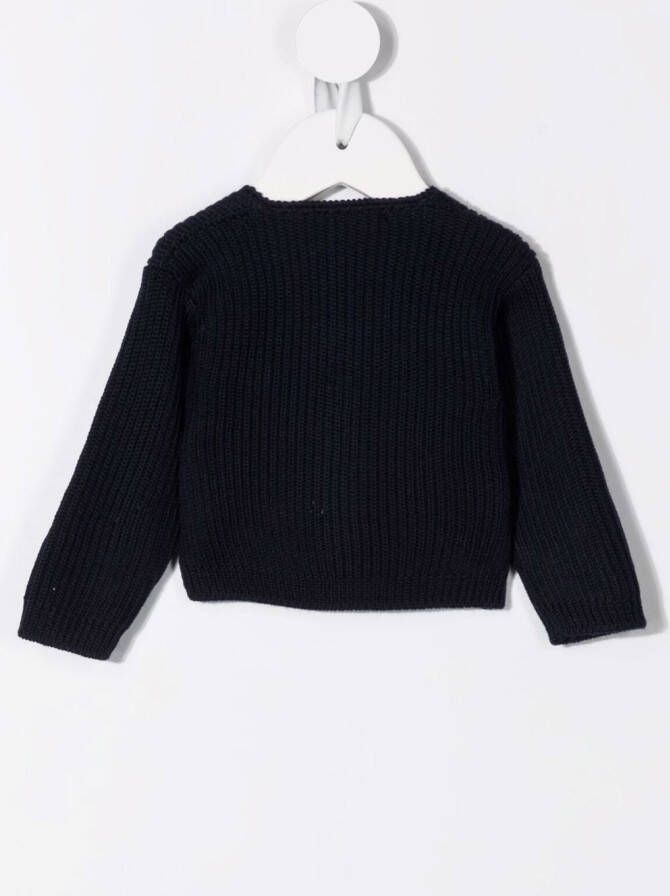 Little Bear Ribgebreid vest Blauw