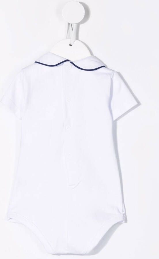 Little Bear Romper met contrasterende afwerking Wit