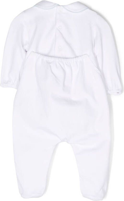 Little Bear Body met geborduurde tekst Wit