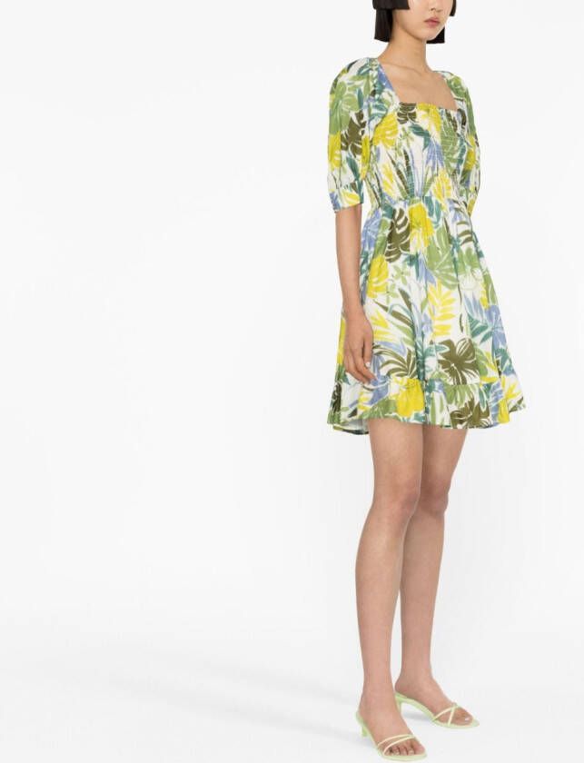 LIU JO Blousejurk met bladerprint Wit