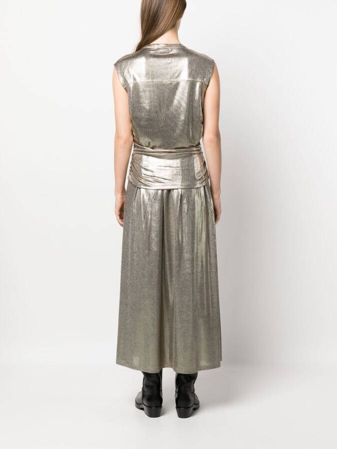 LIU JO Midi-jurk met trekkoord Goud