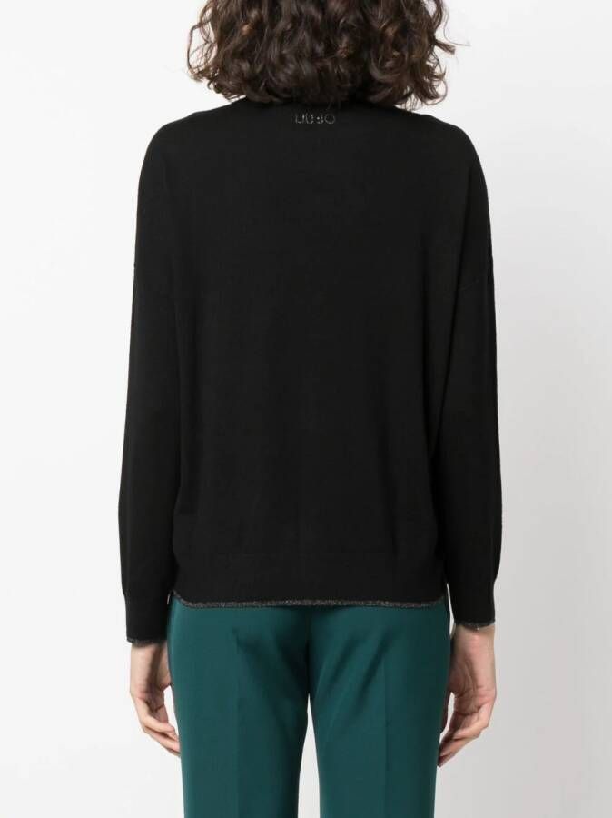 LIU JO Metallic trui Zwart