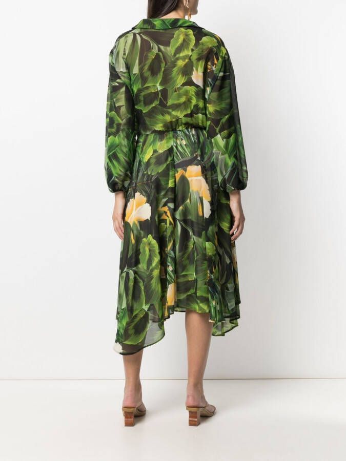 LIU JO Midi-jurk met tropische print Groen