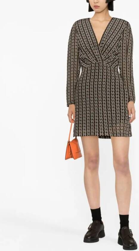 LIU JO Mini-jurk met kettingprint Zwart