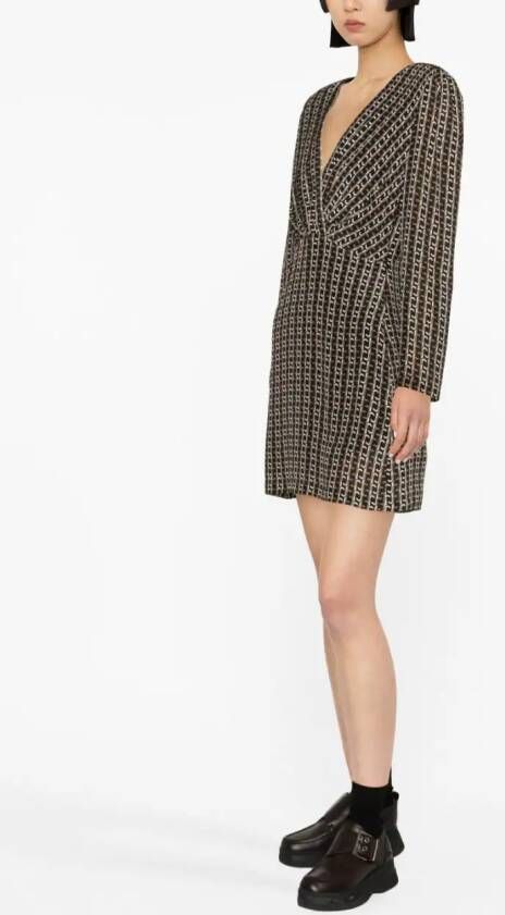 LIU JO Mini-jurk met kettingprint Zwart