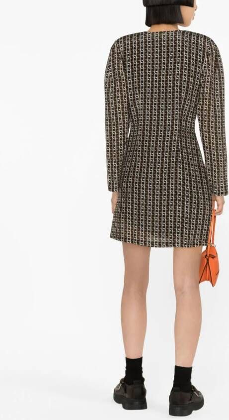 LIU JO Mini-jurk met kettingprint Zwart