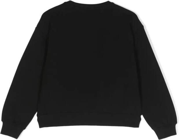 Liu Jo Kids Sweater met logo-patch Zwart