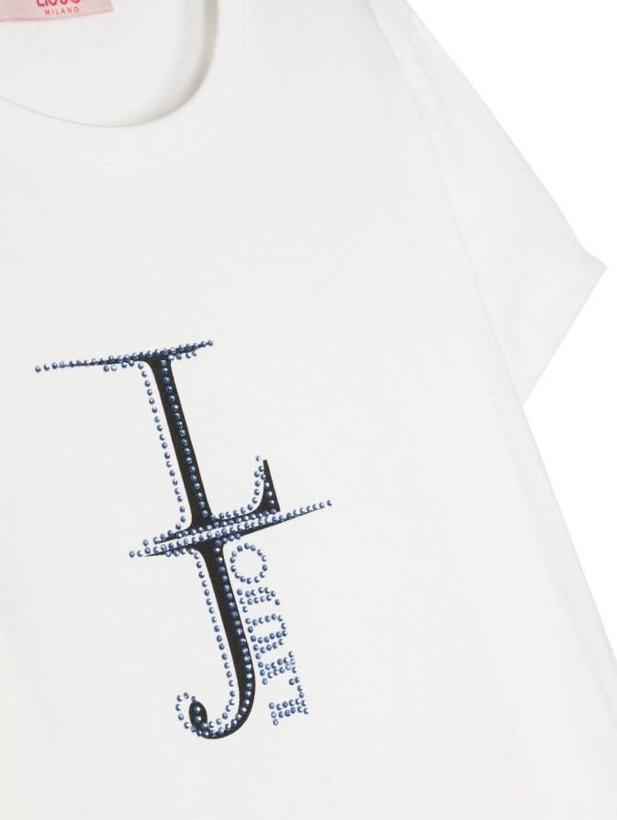 Liu Jo Kids T-shirt met logoprint Wit
