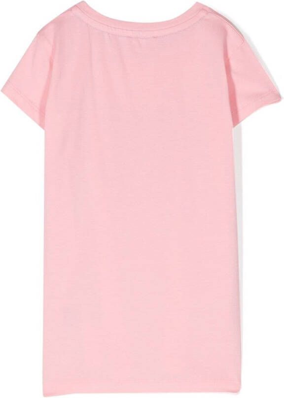 Liu Jo Kids T-shirt verfraaid met glitterlogo Roze